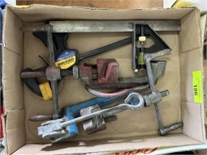 Flat w/misc tools - clamp, square