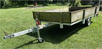 Wooden Ball Hitch Utility Trailer,