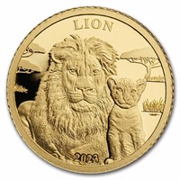 2023 Burundi 1/2 Gram Gold Lion Proof