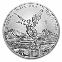 2022 Mexico 5 Oz Silver Libertad Bu