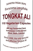 SUMATRA PASAK BUMI TONGKAT ALI 400mg 110 CAPSULES