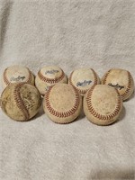 Lot of 7 Baseballs
