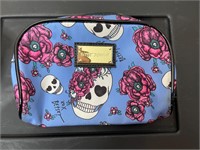 Betsy Johnson Skulls & Flowers Pouch