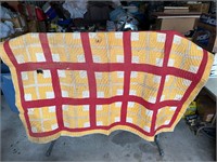 Vintage Red and Yellow Quilt SEE COMMENTS