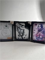 Lot of 3 Star Wars Hologram Pictures