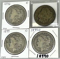 1896-O & 1899-O Morgan Dollars (90% Silver).