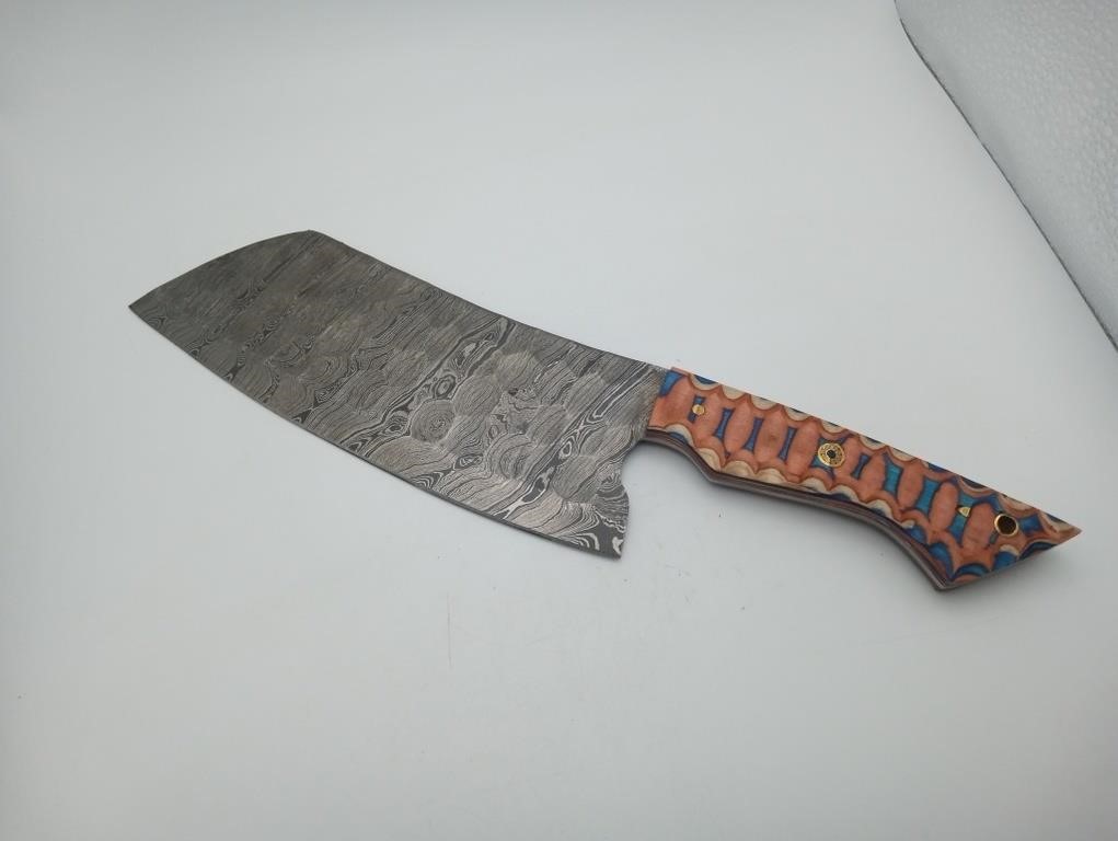 Damascus Steel Meat Cleaver knife HAND FORGED