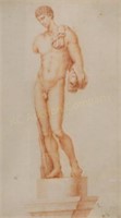 Classical Drawing of Roman Statue