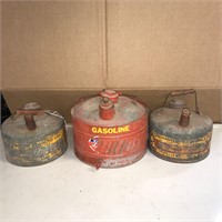 3 Metal Gas Cans