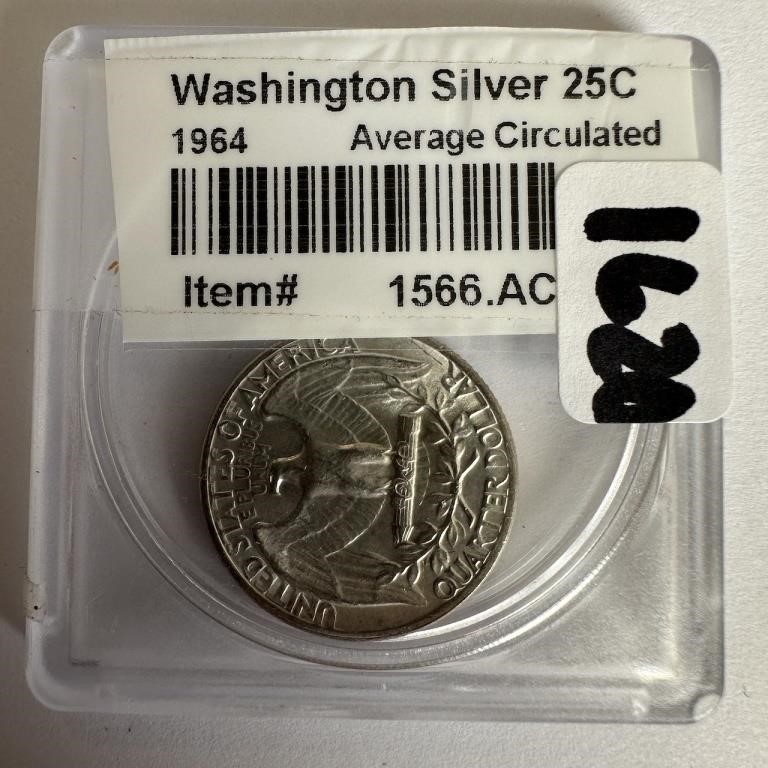 1964 WASHINGTON SILVER QUARTER