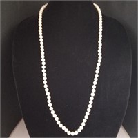 PEARLS KNOTTED NECKLACE IVORY ACRYLIC