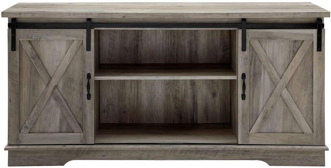 Walker Edison TV Stand  58 Inch  Grey Wash