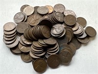 100 Un Searched Wheat Pennies