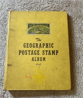 Vintage Geographic Stamp Collection Book