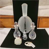 Glass and crystal bottles, Irish porcelain