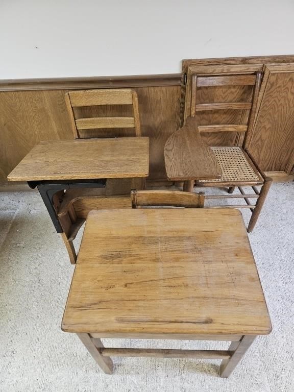 3 Vtg School Desks