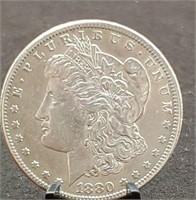 1880-S Morgan Silver Dollar, AU