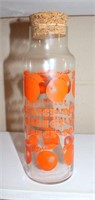 Vintage Orange Juice Container-Corked