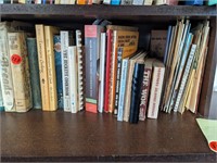 Large lot of vintage cookbooks (Main room)