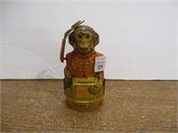 Vintage Monkey Tin Toy Bank