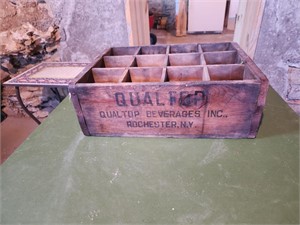Advertising crate- Qualtop Beverages Rochester NY