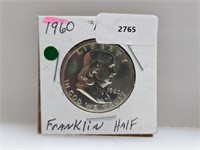 1960 90% Silv Franklin Half $1 Dollar