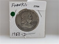 1958-D 90% Silv Franklin Half $1 Dollar