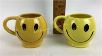 McCoy Pottery Smiley Face coffee mugs - set of 2