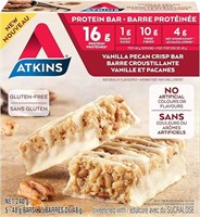 Atkins Protein Bars - Vanilla Pecan Crisp, Low