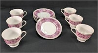 Floral Tea Cups & Saucer
