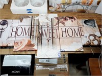 5 piece canvas set, "Home Sweet Home"