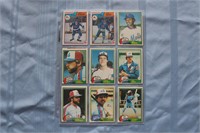 Nine Assorted Hockey & Baseball Collector Cards