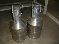 (2) Seraphin Stainless Steel 20 Liter Testers