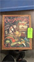 Vintage Crossman Seeds sign- tin