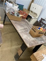 Worktable 31 inches tall approximately 7 1/2 feet