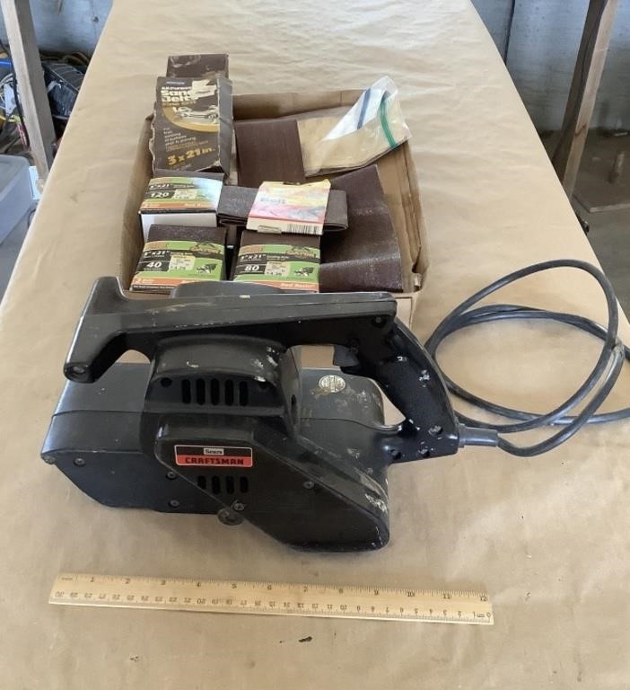 Sears Craftsman belt sander w/ sand paper