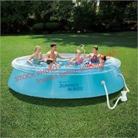 SummerWaves 12’ Quick Set Inflatable Pool
