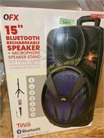 QFX 15in.Bluetooth rechargeable speaker