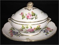 Hand Painted Porcelain Floral Tureen