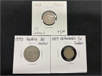 Netherlands, France & Austria Coins