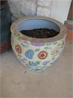 Glazed planter