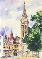 Vlad Nemol Watercolor Budapest Matyas Templom