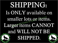 SHIPPING ONLY AVAILABLE FOR SMALLER ITEMS