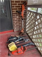 Electric weedeater, leaf blower and hedge trimmer