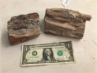(2) Pieces Of Petrified Wood