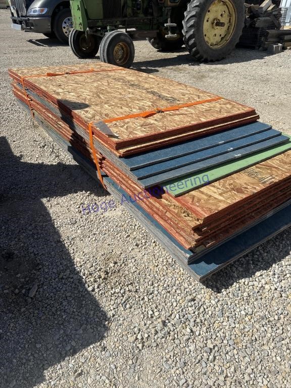 1 PALLET--PLYWOOD, 4X8 FT & 4X10 FT, APPROX 32 PC,