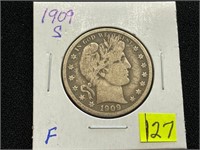 1909S Barber Half Dollar