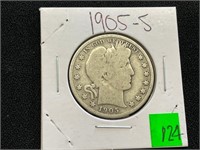 1905S Barber Half Dollar