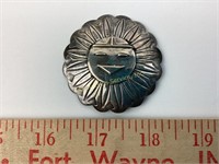 Native American sterling pin hallmarked DY. 17