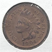 1904 Indian Cent Choice BU Red